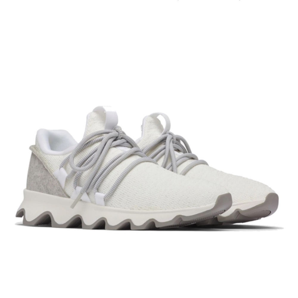 Sorel Women's White and Light Gray Athletic Sneakers
